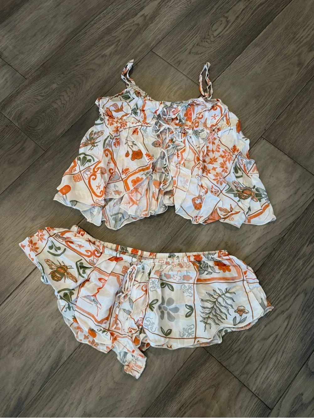 Urban Outfitters Out from Under Floral Drawstring Pajama Set